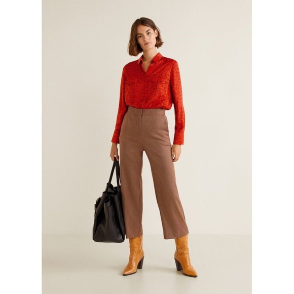 Mango Straight Checked Plaid Pants - Picture 2 of 11